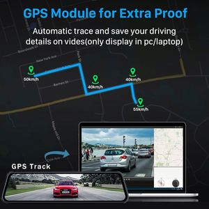 9.66 inch màn hình cảm ứng 4k gương xe DVR ống kính kép phía trước và phía sau doble Camara 4K + 1080P WIFI Dashcam HD tầm nhìn ban đêm 4k Dash Cam - Product Image 6