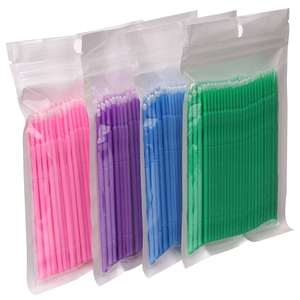100pcs Disposable Eyelash Microbrushes Portable <b>Individual</b> <b>Lash</b> Removing Applicator Tool - Product Image 4