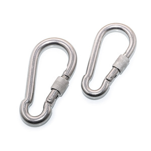 Mousqueton de sécurité en acier inoxydable pour équipement d'escalade extérieur, connecteur de chaîne - Product Image 1