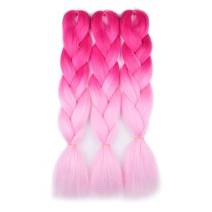 Duy nhất sợi ngang sâu sóng Curl bodywave Crochet tóc bó Boho hộp Bím Tóc tổng hợp tóc nhuộm đen pre-feathered bện sợi ngang - Product Image 4