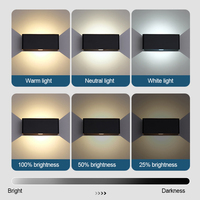 EGH 4400mAh Lampu Malam Modern Putih Hitam Atas Bawah ABS untuk Penerangan Dalam Ruangan, Tangga, Kamar Tidur, Koridor, Balkon, dan Rumah