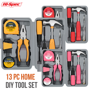 Juego de 13 Herramientas Manuales Básicas para Bricolaje, Compacto, para el <span class=keywords><strong>Hogar</strong></span> y la Oficina Kit de <span class=keywords><strong>Reparaciones</strong></span> para el <span class=keywords><strong>Hogar</strong></span> en una Caja de Herramientas Portátil - Product Image 2