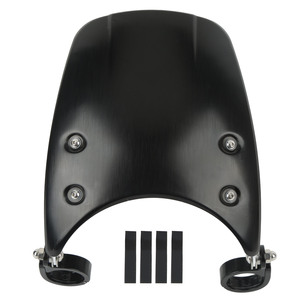 Parabrezza Anteriore per Moto in Alluminio, Protezione Aerodinamica Sostitutiva per CMX 500 <span class=keywords><strong>Rebel</strong></span> 2017-2022, Nero - Product Image 1