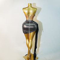 Ensemble de tenue de scène pour chanteur et danseur, broderie structurée 3D, paillettes argentées, vente en gros d'usine