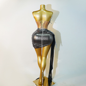 Traje de Baile con Lentejuelas Plateadas para Actuaciones en el Escenario, Bordado Estructurado en 3D, Venta al por Mayor de Fábrica, Conjunto de Vestido para Cantantes y Bailarines - Product Image 4