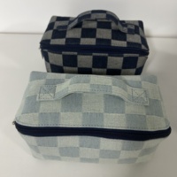 Trousse de Toilette Femme en Toile Imperméable Personnalisable avec Logo, Fermeture Éclair, Poignée Souple, Idéale Voyage, Compatible Sac de Voyage