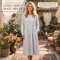 Robe longue minimaliste personnalisée pour femmes avec poches discrètes et poignets boutonnés – Fournisseur de vêtements en gros