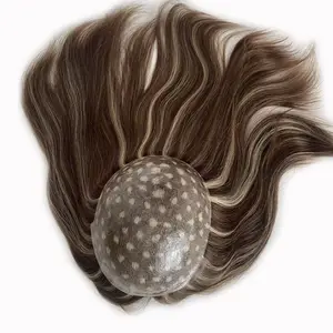 Design speciale ampiamente utilizzato lungo ultimo tempo capelli capelli umani parrucchino pelle sottile da donna