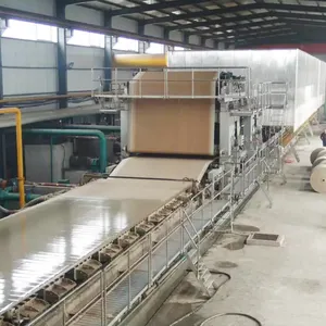 Ligne complète de machine à pâte de bois vierge bambou chanvre bagasse cannelure machine de fabrication de papier ondulé en vente