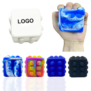 Pallina Antistress Quadrata in Silicone Ecologica Personalizzata con Logo Stampato, Giocattolo Pop Bubble Squeeze per Bambini e <span class=keywords><strong>Adulti</strong></span> - Product Image 1
