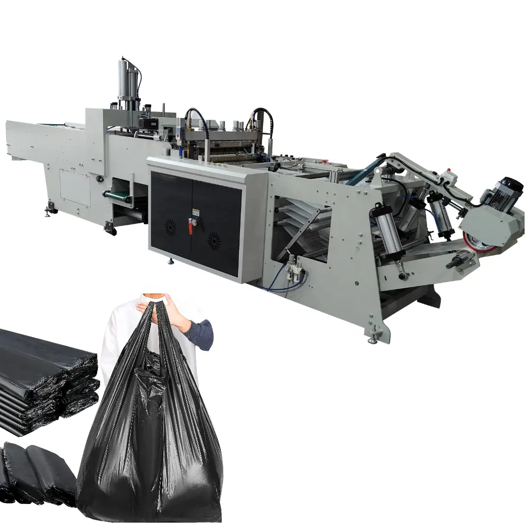 BT-720 Hochgeschwindigkeitsbeutelformmaschine Einzellinie Plastik-PE-T-Shirt-Beutelmaschine