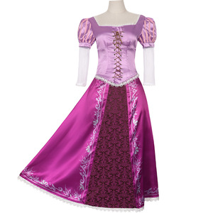Robe de princesse Raiponce, costume de cosplay violet long, robe de fête d'Halloween pour femmes, taille adulte - Product Image 5