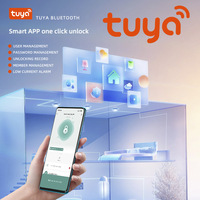 Serrure à poignée électrique à empreintes digitales Tuya Smart Home Code de mot de passe serrures de porte biométriques à empreintes digitales pour porte en bois