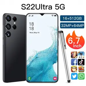 השמטת משלוח S22 ultra 5G Smartphone OEM מקבלים חדש clon טלפון עם טלוויזיה פונקצית S22 + ultra 5g חכם טלפונים