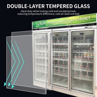 Congélateur vertical, congélateur profond pour les magasins de crème glacée, les supermarchés, les épiceries et les restaurants de restauration, stockage de produits congelés