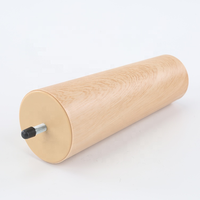 Pieds de meubles en plastique imitation bois de noyer clair, grain de bois expresso, coniques, de remplacement, avec vis et boulons