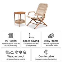 Chaise longue pliante d'extérieur Meiqi, résistante aux intempéries, pour patio, jardin, balcon, chaise inclinable de loisirs pour se détendre dans la cour