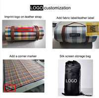 Tapis de pique-nique portable en acrylique et mousse avec logo personnalisé, écologique, imperméable, pliable, avec dos en TPU, pour le camping et les voyages en plein air