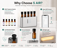Diffuseur d'arômes électrique sans eau en métal pour la maison, double bouteille, nébulisation à froid, huile essentielle, silencieux, contrôlé par application, chambre à coucher