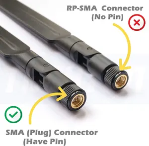 2.4GHz2dBiラバーダックアンテナRP-SMAハンティングカメラBluetoothデュアルバンド5.8ghzオムニロラワンM2MエリアWIFI 2.4gアンテナ