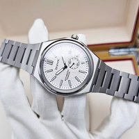 Jam Tangan Mekanis Otomatis Pria Citizent Kualitas Tinggi Jam Tangan Pria Kalender Detik Kecil Dial Putih Bertekstur Jam Tangan Pria NJ0180