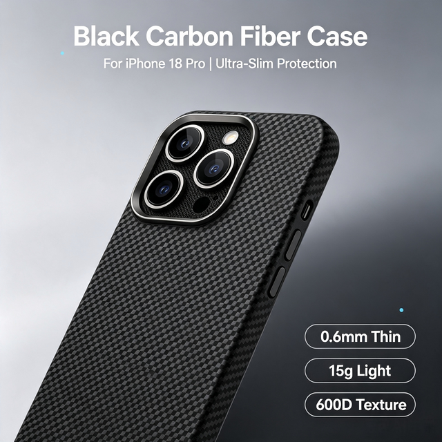 N52 Magnetic Aramid Fiber Case for iPhone 18 Pro Max | Ultra-Thin 0.6mm Kevlar MagSafe Anti-drop Phone Cover