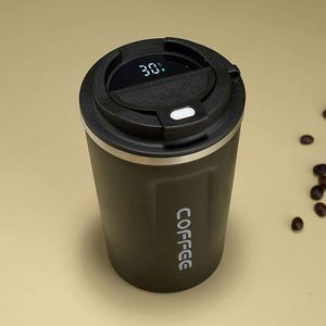 COFFEE Stainless Steel Vacuum Tumbler With Temperature Display Travel Mug Minimalist Design 24H Thermal Insulation - Product Image 4