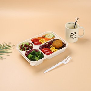 Boîte à lunch jetable écologique personnalisée, compatible micro-ondes, avec couvercle - Product Image 3