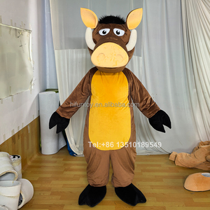 Funtoys Tongue & <span class=keywords><strong>Pumba</strong></span> Pig Timon Costume de mascotte de sanglier Mascotte en peluche Personnage de dessin animé Halloween Traje pour adulte Déguisement - Product Image 1