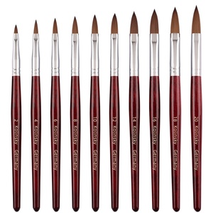 Hot-selling Nail Art <b>Brush</b> Engraving Pen Nail Powder <b>Brush</b> Wooden Handle Can Be Customized with Kolinsky Hair Nail <b>Brush</b> - Product Image 1