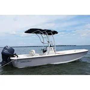 Dolphin Pro3 Extreme Heavy Duty center console Boat T top anodized frame W/ black canopy marine bimini top