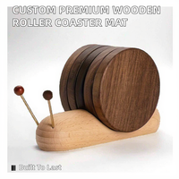 Sous-verres carrés classiques en bois gravés, personnalisables avec logo, résistants à la chaleur, pour extérieur, jardin, voiture, vente en gros