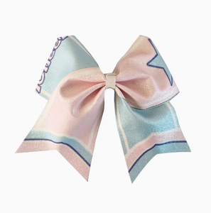 Icheerobics 도매 사용자 정의 빛나는 모조 다이아몬드 응원 활 치어리딩 활 스트립 전송 액세서리 치어 머리 활 - Product Image 4