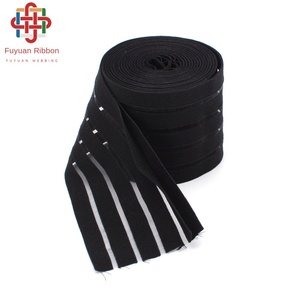 Cinturón con ribete elástico de procesamiento personalizado, pantalones deportivos de seda de malla elástica alta, pretina de goma para pantimedias de red de pesca - Product Image 5