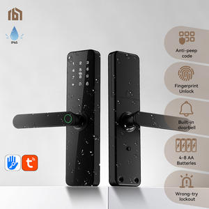 स्मार्ट लॉक लकड़ी घर अपार्टमेंट एल्यूमीनियम मिश्र धातु का निर्माण IP65 वाटरप्रूफ फिंगरप्रिंट पासवर्ड कार्ड कुंजी क्लाउड ट्यूया ऐप ग्रेड बी - Product Image 1