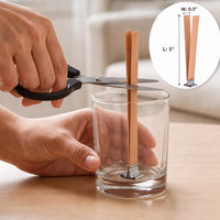 Mèche de bougie en bois de cerisier naturel double couche, sans fumée, pré-coupée, taille personnalisée pour la fabrication de bougies à la cire de soja
