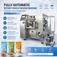 Machine d'emballage automatique à 4 têtes pour sachets préformés avec fermeture éclair, machine de remplissage et de scellage de sachets à bec verseur pour lait, jus, ketchup, sauce