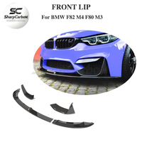 Juego de 5 Piezas de Labio Delantero Negro Brillante para BMW Serie 3 F80 M3 F82 M4 Estilo M P