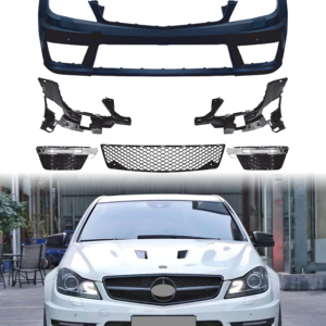 <span class=keywords><strong>Paraurti</strong></span> Anteriore Stile C63 <span class=keywords><strong>AMG</strong></span> per Mercedes Benz Classe C W204 con Griglia 2011-2014, Minigonne Laterali e Kit Carrozzeria Auto - Product Image 1