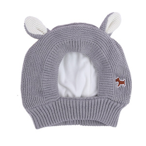Bonnet mignon pour animaux de compagnie, chapeau d'automne et d'hiver pour chiens, tricoté, coupe-vent, chaud, pour grands chiens, 100% polyester, couleur unie, accessoires de Noël pour animaux de compagnie - Product Image 5