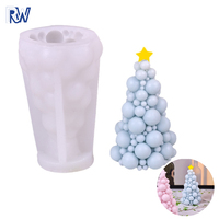 Bulle de noël Silicone moule bricolage aromathérapie bougie et ornement en plâtre pour la cuisson gâteau décoration gros gâteau outils