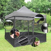 Tentes d'extérieur personnalisées auvent pliant gazebo 4 murs moustiquaire à parois latérales gazebo 3x3 tente