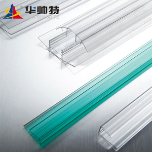 HUASHUAITE Fournisseur chinois Connecteur de <span class=keywords><strong>toiture</strong></span> en <span class=keywords><strong>polycarbonate</strong></span> plastique à clipser en forme de F <span class=keywords><strong>profilé</strong></span> en H et <span class=keywords><strong>profilé</strong></span> en U 16 mm - Product Image 2