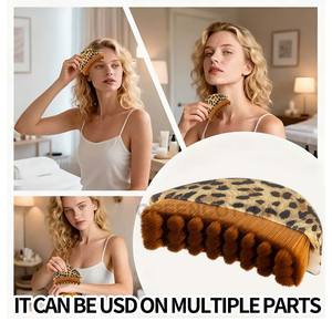 Custom logo lymfatische borstel, lymfatische contour gezichtsborstel, lymfedrainage <span class=keywords><strong>massage</strong></span>-apparaat, droge borstel voor huidmassage - Product Image 3