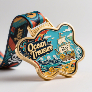 Medallas de Fútbol Personalizadas Modernas con Cinta para el Cuello, para Premios de Ligas Juveniles de Fútbol - Product Image 5