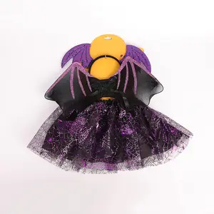 Halloween Spider Kostüm Set Spider Wings Rock Set mit Stirnband Tutu Rock für Mädchen Dress up Cosplay Geburtstags feier