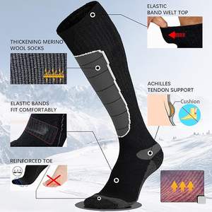 Custom <strong>Ski</strong> Merino Wool Sport Men High Quality Adult <strong>Kids</strong> Athletic Knee High Own logo <strong>Socks</strong> - Product Image 2