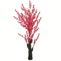 Fleurs décoratives en pleine floraison, faux arbre à fleurs de pêcher, fleurs artificielles en plastique, décoration pour les fêtes, les mariages, les remises de diplômes