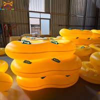 Nouveauté : Bouée de rivière gonflable en PVC souple, trèfle à quatre feuilles jaune, pour 4 personnes, taille personnalisable, impression numérique, garantie 3 ans