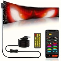 Luz Led Flexible para Ventana de Coche con Pantalla DIY, Animación Personalizada RGB Programable, Lámpara de Ojo de Ángel y Demonio para Publicidad de Logo en Camión